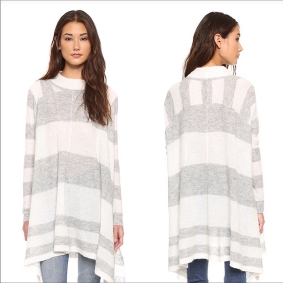 NWT Free People Lafayette Stripe Mock - Tunic Poncho /Dress size XS/S Oversized - Picture 4 of 5
